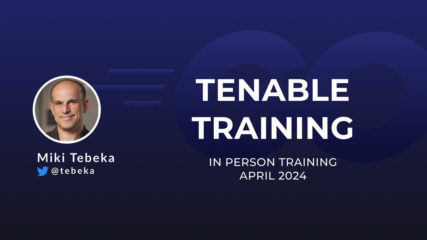 Tenable Training with Miki Tebeka Ardan Labs Events